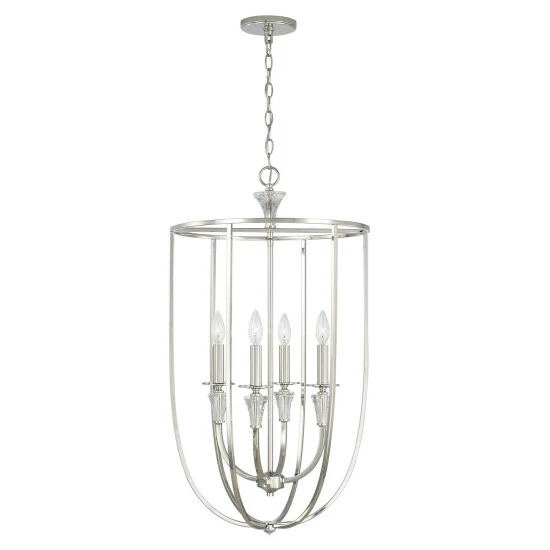 Top 10 ๐ Capital Lighting Laurent 18" 4-light Polished Nickel Foyer Pendant W/ Crystal Bobeches ๐ 2 Top 10 ๐ Capital Lighting Laurent 18" 4-light Polished Nickel Foyer Pendant W/ Crystal Bobeches ๐ - Image 2
