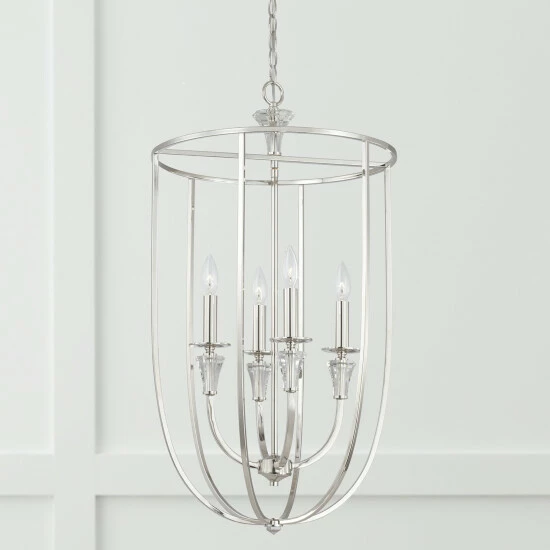 Top 10 ๐ Capital Lighting Laurent 18" 4-light Polished Nickel Foyer Pendant W/ Crystal Bobeches ๐ 4 Top 10 ๐ Capital Lighting Laurent 18" 4-light Polished Nickel Foyer Pendant W/ Crystal Bobeches ๐ - Image 4