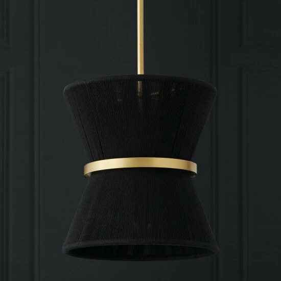 Wholesale ๐ Capital Lighting Cecilia 12" 1-light Patinaed Brass/ Tapered String Pendant Patinaed Brass/ Black Rope ๐งจ 7 Wholesale ๐ Capital Lighting Cecilia 12" 1-light Patinaed Brass/ Tapered String Pendant Patinaed Brass/ Black Rope ๐งจ - Image 7