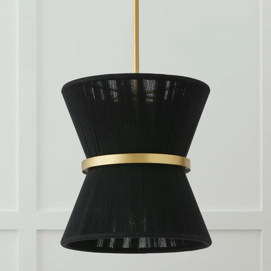 Wholesale ๐ Capital Lighting Cecilia 12" 1-light Patinaed Brass/ Tapered String Pendant Patinaed Brass/ Black Rope ๐งจ 8 Wholesale ๐ Capital Lighting Cecilia 12" 1-light Patinaed Brass/ Tapered String Pendant Patinaed Brass/ Black Rope ๐งจ - Image 8