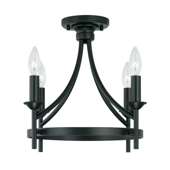 Best deal โ๏ธ Capital Lighting Peyton 4-light Matte Black Dual Mount Semi-Flush/ Pendant ๐ 1 Best deal โ๏ธ Capital Lighting Peyton 4-light Matte Black Dual Mount Semi-Flush/ Pendant ๐