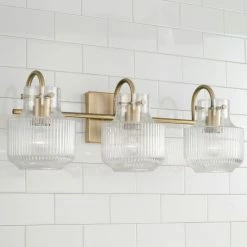 Discount ⌛ Capital Lighting Nyla 3-light Bath/ Vanity W/ Clear Fluted Glass Polished Nickel ✔️ -Capital Lighting Shop unnamed file 2621