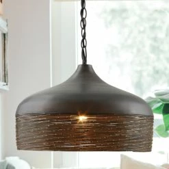 Outlet ⭐ Capital Lighting 1-light Grey Iron Pendant ✔️