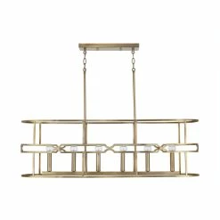 Top 10 🌟 Capital Lighting Jordyn 6-light Aged Brass Island/ Linear Chandelier 🤩