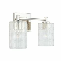 Top 10 🛒 Capital Lighting Emerson 2-light Polished Nickel Bath/ Vanity Fixture W/ Embossed Seeded Glass 🎁