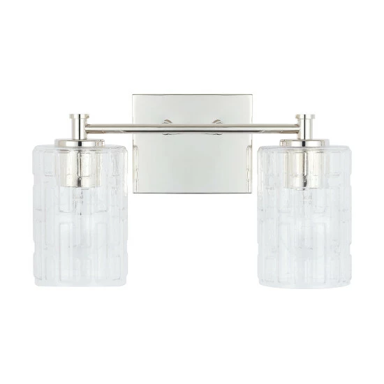 Top 10 ๐ Capital Lighting Emerson 2-light Polished Nickel Bath/ Vanity Fixture W/ Embossed Seeded Glass ๐ 4 Top 10 ๐ Capital Lighting Emerson 2-light Polished Nickel Bath/ Vanity Fixture W/ Embossed Seeded Glass ๐ - Image 4
