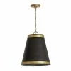 New 🥰 Capital Lighting 3-light Galvanized Black/True Brass Pendant 🎉