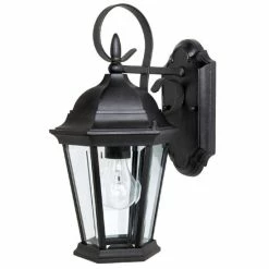 Promo 🛒 Capital Lighting Carraige House 1-light Black Outdoor Wall Lantern 🔥