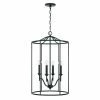 Deals 🔥 Capital Lighting Peyton 18" 4-light Matte Black Cage Lantern Foyer Pendant 💯