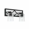 Budget 🎉 Capital Lighting Avery 2-light Matte Black Bath/ Vanity Fixture W/ Clear Seeded Glass ❤️
