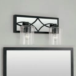 Budget 🎉 Capital Lighting Avery 2-light Matte Black Bath/ Vanity Fixture W/ Clear Seeded Glass ❤️ -Capital Lighting Shop unnamed file 2701