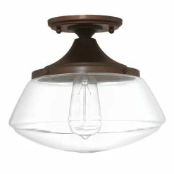Promo 😍 Capital Lighting Transitional 1-light Burnished Bronze Flush Mount - Burnished Bronze - Burnished Bronze ✔️