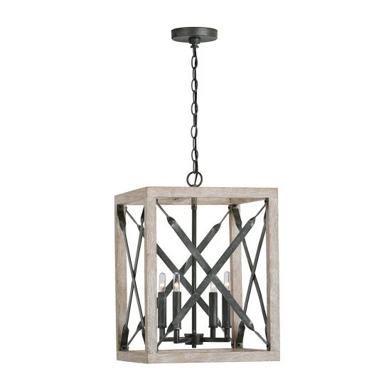 Best Pirce 🥰 Capital Lighting Remi 4-light Brushed White Wash/ Nordic Iron Pendant ❤️ 2 Best Pirce 🥰 Capital Lighting Remi 4-light Brushed White Wash/ Nordic Iron Pendant ❤️ - Image 2