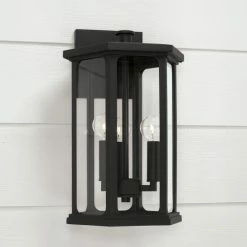 Discount 💯 Capital Lighting Walton Outdoor 3-light Medium Wall Lantern W/ Clear Glass Black 👍 -Capital Lighting Shop unnamed file 2732