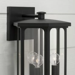 Discount 💯 Capital Lighting Walton Outdoor 3-light Medium Wall Lantern W/ Clear Glass Black 👍 -Capital Lighting Shop unnamed file 2733