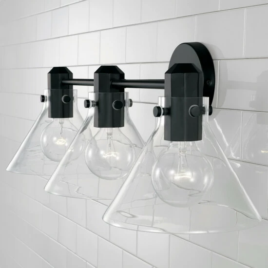 Best deal ๐ฅฐ Capital Lighting Greer 3-light Bath/ Vanity Fixture W/ Clear Glass Matte Black ๐ 8 Best deal ๐ฅฐ Capital Lighting Greer 3-light Bath/ Vanity Fixture W/ Clear Glass Matte Black ๐ - Image 8