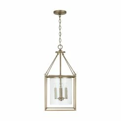 Promo ⭐ Capital Lighting Cooper 4-light Hanging Pendant W/ Clear Seeded Glass Brushed Nickel 😉
