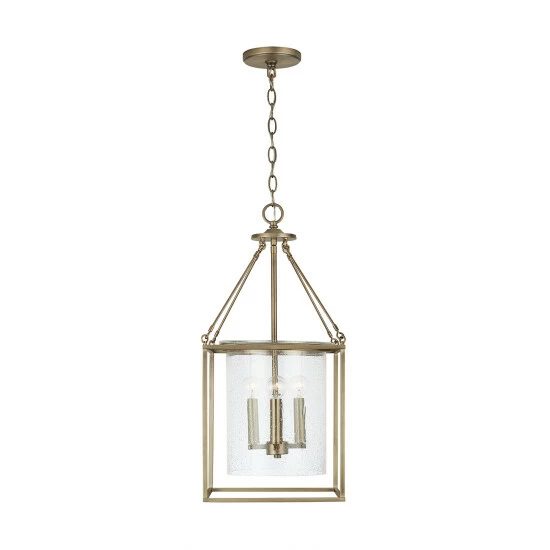 Promo ⭐ Capital Lighting Cooper 4-light Hanging Pendant W/ Clear Seeded Glass Brushed Nickel 😉 2 Promo ⭐ Capital Lighting Cooper 4-light Hanging Pendant W/ Clear Seeded Glass Brushed Nickel 😉 - Image 2