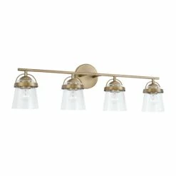 Cheap 🎉 Capital Lighting Madison 4-light Bath/ Vanity Fixture W/ Clear Seeded Glass Brushed Nickel 😍