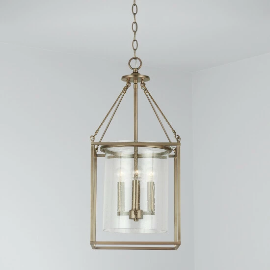 Promo ⭐ Capital Lighting Cooper 4-light Hanging Pendant W/ Clear Seeded Glass Brushed Nickel 😉 3 Promo ⭐ Capital Lighting Cooper 4-light Hanging Pendant W/ Clear Seeded Glass Brushed Nickel 😉 - Image 3