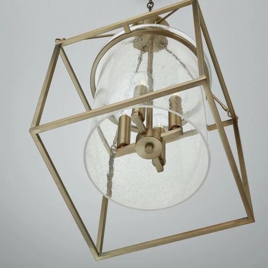 Promo ⭐ Capital Lighting Cooper 4-light Hanging Pendant W/ Clear Seeded Glass Brushed Nickel 😉 4 Promo ⭐ Capital Lighting Cooper 4-light Hanging Pendant W/ Clear Seeded Glass Brushed Nickel 😉 - Image 4