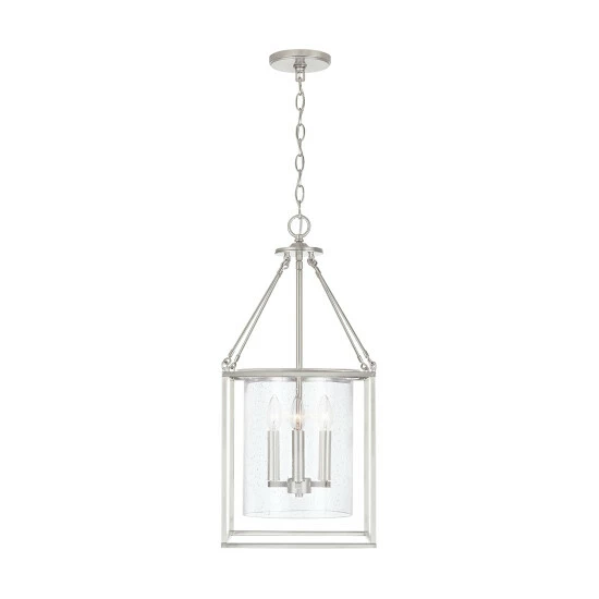 Promo ⭐ Capital Lighting Cooper 4-light Hanging Pendant W/ Clear Seeded Glass Brushed Nickel 😉 5 Promo ⭐ Capital Lighting Cooper 4-light Hanging Pendant W/ Clear Seeded Glass Brushed Nickel 😉 - Image 5
