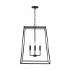 Outlet ✨ Capital Lighting Clint 4-light Black Iron Hanging Pendant 😀