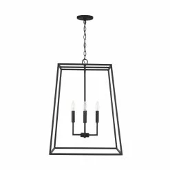 Outlet ✨ Capital Lighting Clint 4-light Black Iron Hanging Pendant 😀