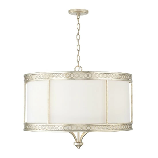 Flash Sale ๐ Capital Lighting Isabella 4-light Winter Gold Drum Pendant W/ White Fabric Shade โญ 1 Flash Sale ๐ Capital Lighting Isabella 4-light Winter Gold Drum Pendant W/ White Fabric Shade โญ