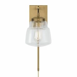 Budget 🛒 Capital Lighting Dillon 1-light 6.5-inch Wall Sconce W/ Clear Glass Aged Brass 🛒 -Capital Lighting Shop unnamed file 2833