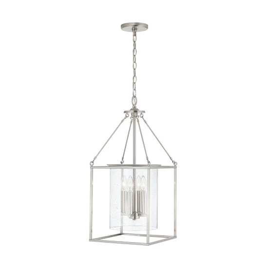 Promo ⭐ Capital Lighting Cooper 4-light Hanging Pendant W/ Clear Seeded Glass Brushed Nickel 😉 8 Promo ⭐ Capital Lighting Cooper 4-light Hanging Pendant W/ Clear Seeded Glass Brushed Nickel 😉 - Image 8