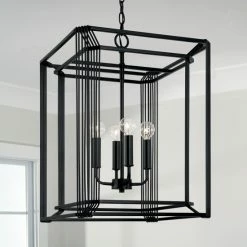 Deals 🔔 Capital Lighting Lennon 4-light Matte Black Foyer Pendant 🎉 -Capital Lighting Shop unnamed file 2859