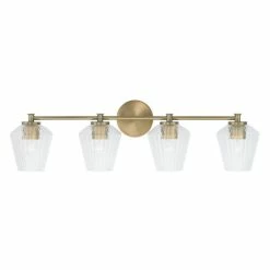 Best reviews of 🎉 Capital Lighting 4-light 33-inch Bath/ Vanity Fixture W/ Clear Fluted Glass Aged Brass ✨ -Capital Lighting Shop unnamed file 2868