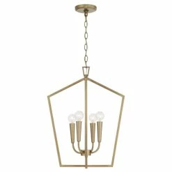 Cheap ✨ Capital Lighting Holden 4-light Foyer Pendant Aged Brass 😍
