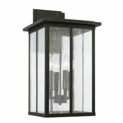 New ✔️ Capital Lighting Barrett 11.5" 4-light Outdoor Wall Lantern W/ Antiqued Glass Oiled Bronze ⭐ -Capital Lighting Shop unnamed file 2897