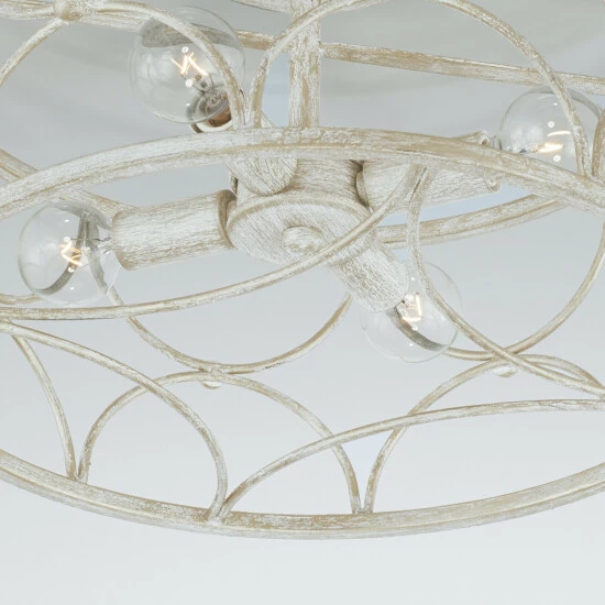 Budget ⌛ Capital Lighting Ricci 4-light Winter White Dual Mount Semi-Flush/ Pendant ✔️ 2 Budget ⌛ Capital Lighting Ricci 4-light Winter White Dual Mount Semi-Flush/ Pendant ✔️ - Image 2