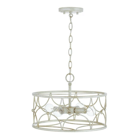 Budget ⌛ Capital Lighting Ricci 4-light Winter White Dual Mount Semi-Flush/ Pendant ✔️ 6 Budget ⌛ Capital Lighting Ricci 4-light Winter White Dual Mount Semi-Flush/ Pendant ✔️ - Image 6