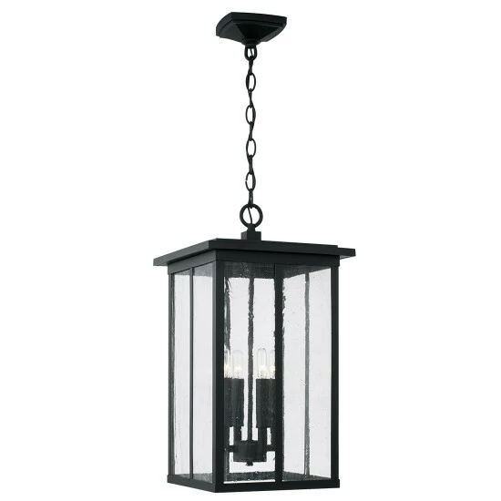 Best Sale โญ Capital Lighting Barrett 11.5" 4-light Outdoor Hanging Lantern Pendant W/ Antiqued Glass Black ๐ 1 Best Sale โญ Capital Lighting Barrett 11.5" 4-light Outdoor Hanging Lantern Pendant W/ Antiqued Glass Black ๐