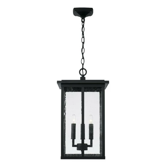 Best Sale โญ Capital Lighting Barrett 11.5" 4-light Outdoor Hanging Lantern Pendant W/ Antiqued Glass Black ๐ 5 Best Sale โญ Capital Lighting Barrett 11.5" 4-light Outdoor Hanging Lantern Pendant W/ Antiqued Glass Black ๐ - Image 5