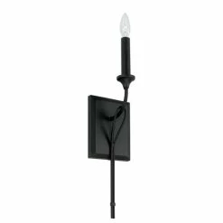 Brand new ⌛ Capital Lighting Bentley 1-light Black Iron 5-inch Wall Sconce ⭐