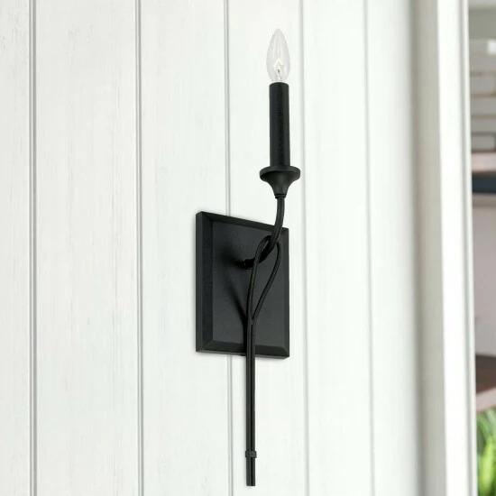 Brand new ⌛ Capital Lighting Bentley 1-light Black Iron 5-inch Wall Sconce ⭐ 3 Brand new ⌛ Capital Lighting Bentley 1-light Black Iron 5-inch Wall Sconce ⭐ - Image 3