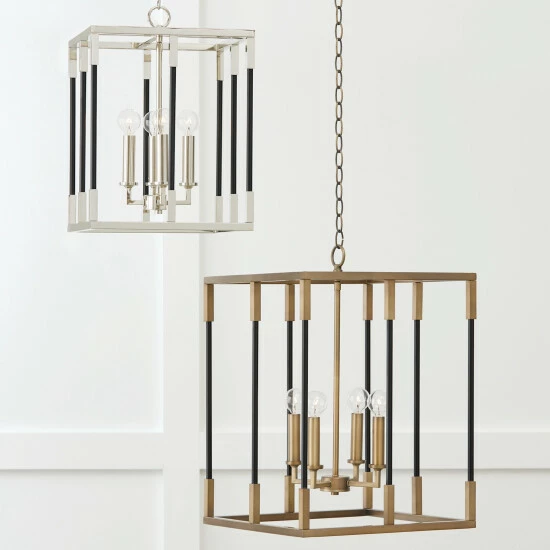 Best Pirce ๐ Capital Lighting Bleeker 4-light Foyer Pendant Aged Brass/ Black ๐ 5 Best Pirce ๐ Capital Lighting Bleeker 4-light Foyer Pendant Aged Brass/ Black ๐ - Image 5
