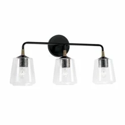 Coupon 🤩 Capital Lighting Amara 3-light Matte Black/ Brass Bath/ Vanity Fixture 🔔
