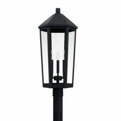 Budget 😉 Capital Lighting Ellsworth 3-light Black Outdoor Post Mount 🛒