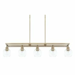 Promo 😉 Capital Lighting Mid-Century 5-light Aged Brass Island Fixture 😉