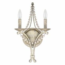 Promo 🥰 Capital Lighting Adele Silver Quartz 2-light Wall Sconce - Silver Quartz 🥰