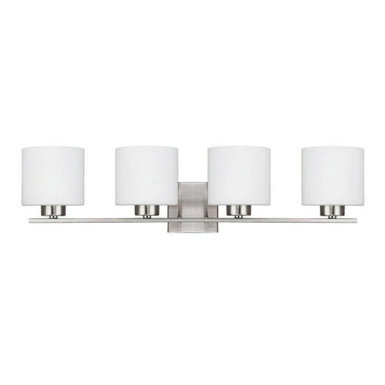 Brand new ๐งจ Capital Lighting Steele 4-light Brushed Nickel Bath/Vanity Light - Brushed Nickel ๐ 1 Brand new ๐งจ Capital Lighting Steele 4-light Brushed Nickel Bath/Vanity Light - Brushed Nickel ๐