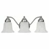 Buy 🎁 Capital Lighting 3-light Bath/ Vanity Fixture W/ White Faux Alabaster Glass Matte Nickel 🛒