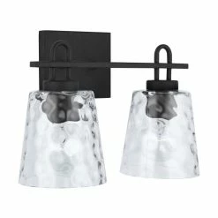 Best deal ๐ Capital Lighting Fenton 2-light Black Iron Bath/ Vanity Fixture W/ Clear Water Glass โ๏ธ