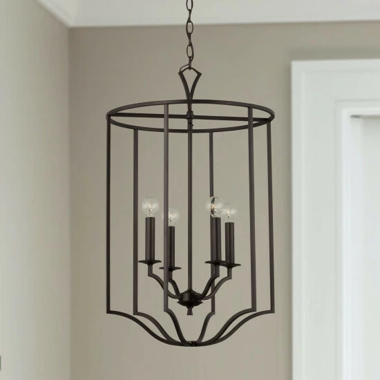 Best Pirce 😍 Capital Lighting Jaymes 18" 4-light Old Bronze Foyer Pendant 😉 4 Best Pirce 😍 Capital Lighting Jaymes 18" 4-light Old Bronze Foyer Pendant 😉 - Image 4
